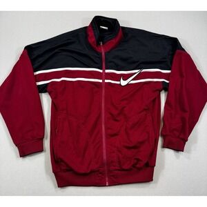Vintage Nike Track Jacket Men's Small Big Logo Swoosh Full Zip Windbreaker Y2K